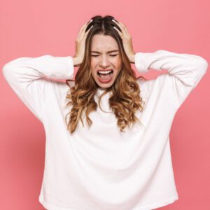 Frau mit wenig Selbstmanagement