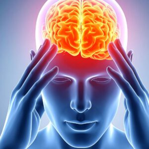 Mensch, dessen Hirnareal getriggert wird